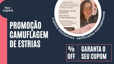 cupom de desconto camuflagem estrias