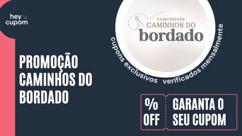 cupom de desconto comunidade caminhos bordado