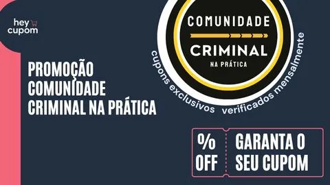 cupom de desconto comunidade criminal na pratica