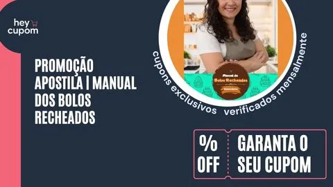 cupom de desconto apostila manual de bolos recheados