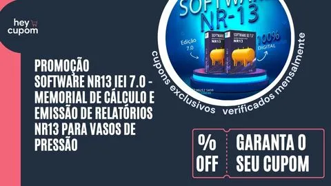 cupom de desconto software nr13 iei 7.0 memorial de calculo de emissao de relatorio nr13 de vasos pressao