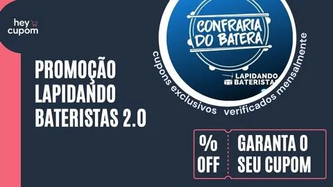 cupom de desconto lapidando bateristas 2.0