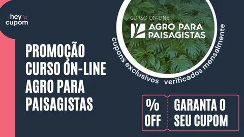 cupom de desconto curso online agro para paisagista