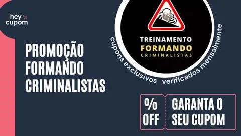 cupom de desconto formando criminalistas