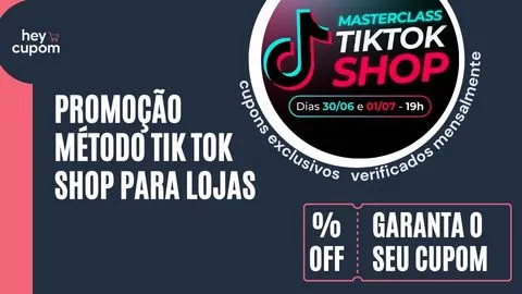 cupom de desconto método tik tok shop para lojas