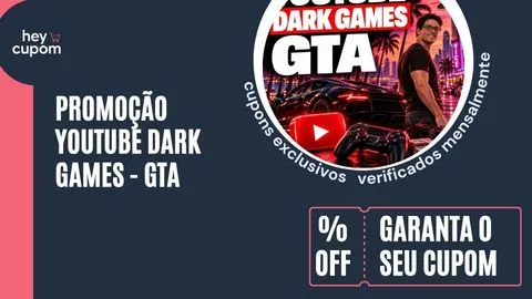 cupom de desconto youtube dark games gta